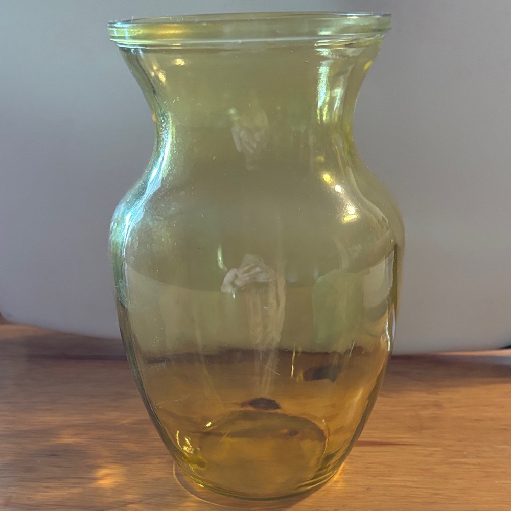 Yellow Glass Vase